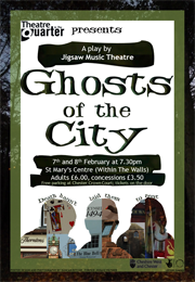 Poster: Ghosts of the City by Jigsaw Music Theatre