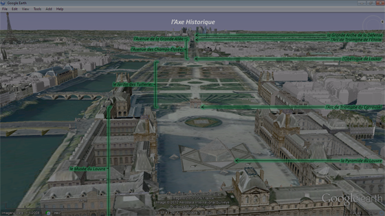 Graphic: A labelled screen-shot of the Historical Axis. Click to see the graphic bigger