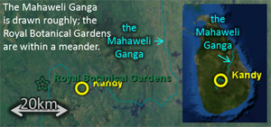 Map: for 2011Apr15, showing Kandy, the Royal Botanical Gardens, the Mahaweli Ganga, etc.