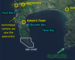 Map: for 2013 Apr 08, showing Cape Town, Cape Point, Cape Agulhas, etc.