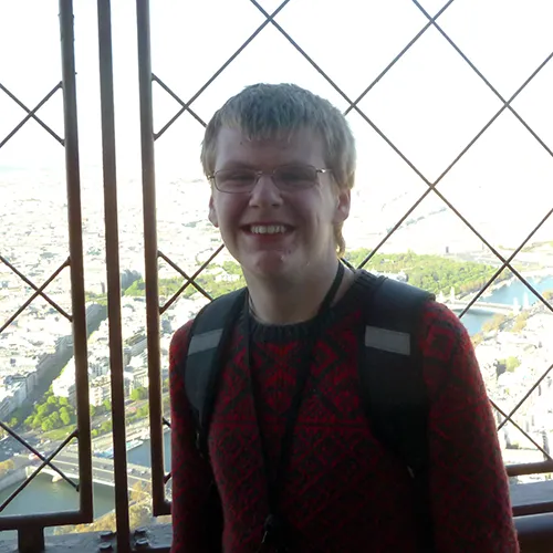 Me aged fifteen overlooking the Seine in Paris